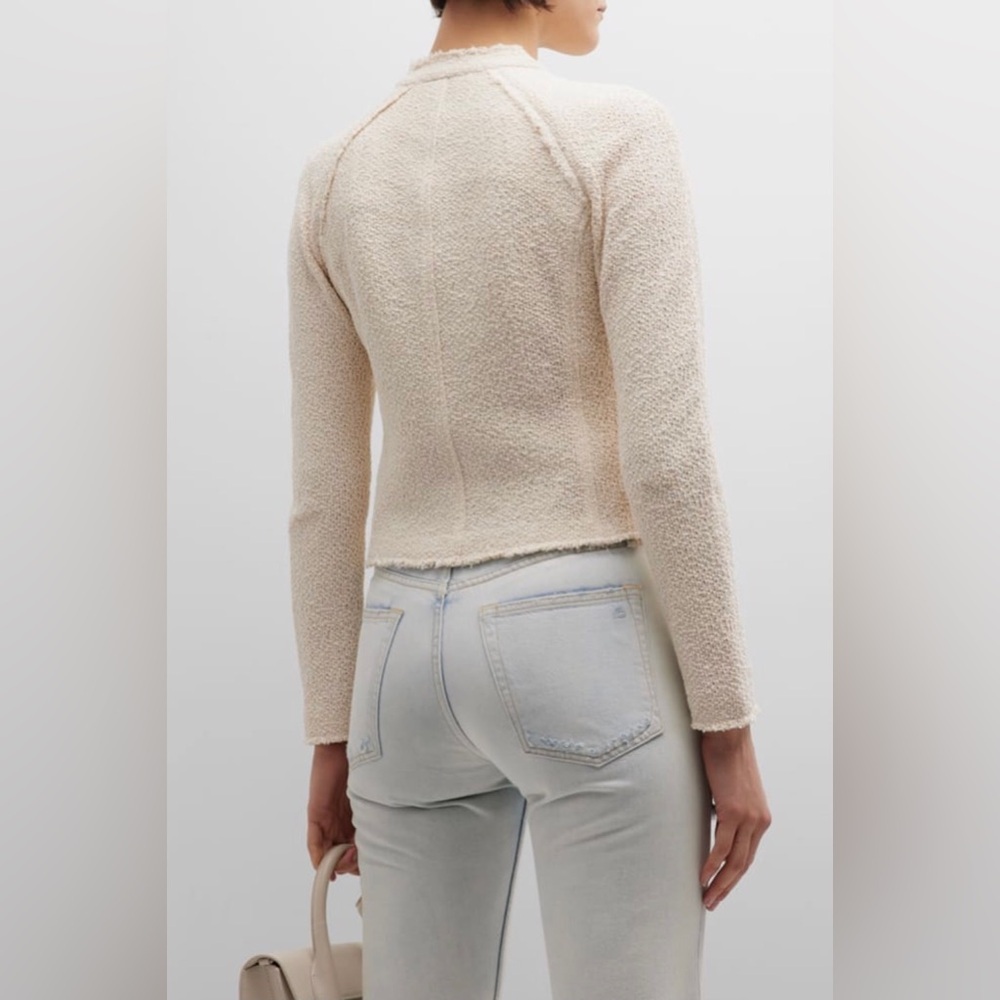 Rag and Bone Marissa Tweed Tailored Jacket in White Cream Size 2. - Picture 14 of 16